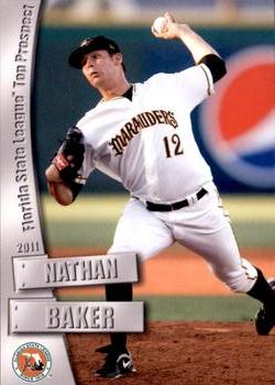 2011 Grandstand Florida State League Top Prospects #NNO Nathan Baker Front