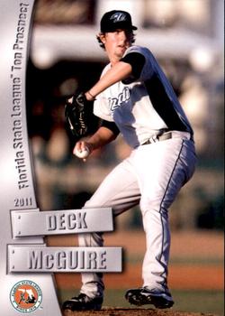 2011 Grandstand Florida State League Top Prospects #NNO Deck McGuire Front