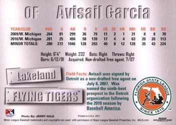 2011 Grandstand Florida State League Top Prospects #NNO Avisail Garcia Back