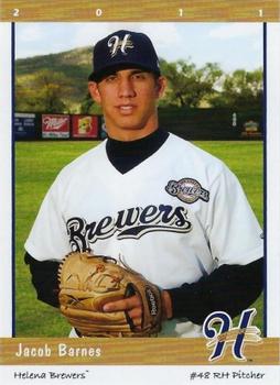 2011 Grandstand Helena Brewers #NNO Jacob Barnes Front