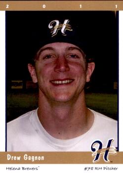 2011 Grandstand Helena Brewers #NNO Drew Gagnon Front