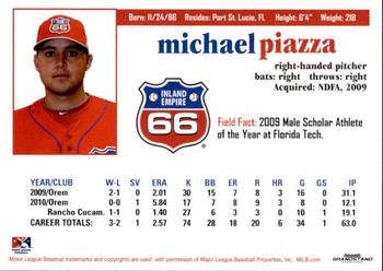 2011 Grandstand Inland Empire 66ers #NNO Michael Piazza Back