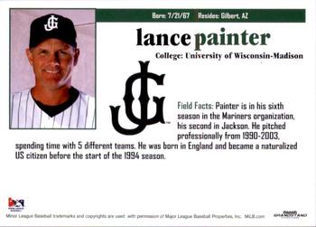 2011 Grandstand Jackson Generals #NNO Lance Painter Back