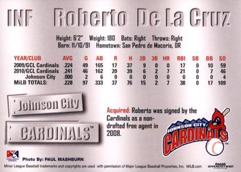 2011 Grandstand Johnson City Cardinals #NNO Roberto De La Cruz Back