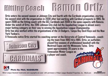 2011 Grandstand Johnson City Cardinals #NNO Ramon Ortiz Back