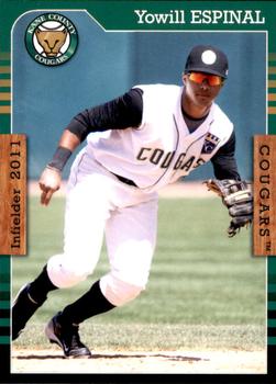 2011 Grandstand Kane County Cougars #NNO Yowill Espinal Front