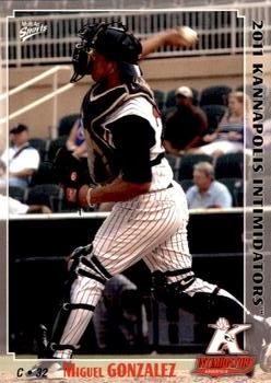 2011 MultiAd Kannapolis Intimidators #12 Miguel Gonzalez Front