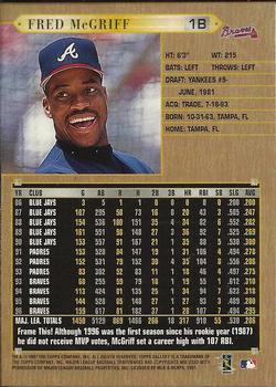 1997 Topps Gallery #33 Fred McGriff Back