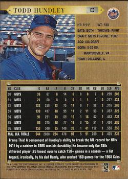1997 Topps Gallery #64 Todd Hundley Back