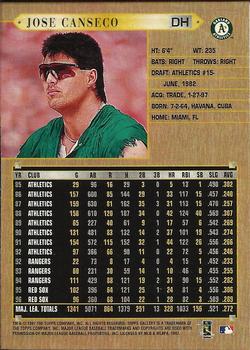 1997 Topps Gallery #8 Jose Canseco Back