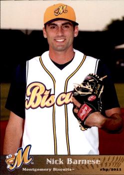 2011 Grandstand Montgomery Biscuits #NNO Nick Barnese Front