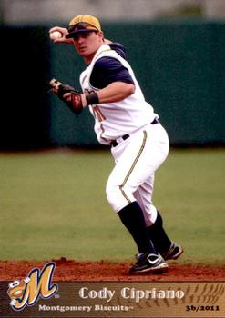 2011 Grandstand Montgomery Biscuits #NNO Cody Cipriano Front