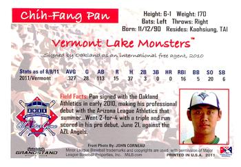 2011 Grandstand New York-Penn League All-Stars American League #NNO Chih Fang Pen Back