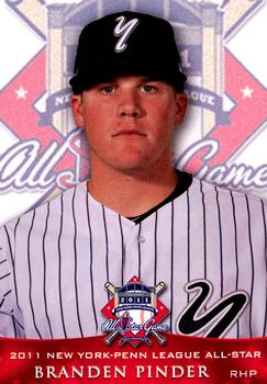 2011 Grandstand New York-Penn League All-Stars American League #NNO Branden Pinder Front