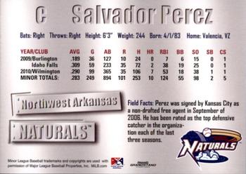 2011 Grandstand Northwest Arkansas Naturals #NNO Salvador Perez Back