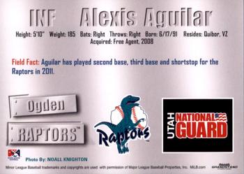 2011 Grandstand Ogden Raptors #NNO Alexis Aguilar Back