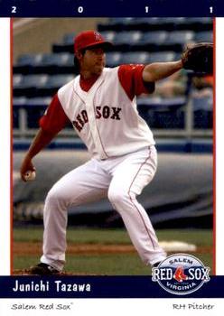 2011 Grandstand Salem Red Sox #NNO Junichi Tazawa Front