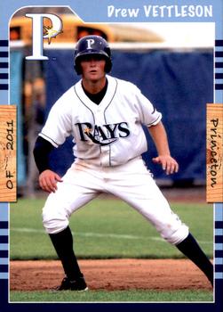 2011 Grandstand Princeton Rays #NNO Drew Vettleson Front