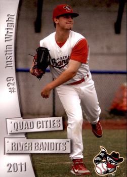 2011 Grandstand Quad Cities River Bandits #NNO Justin Wright Front