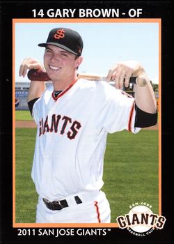 2011 Grandstand San Jose Giants #9 Gary Brown Front
