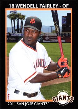 2011 Grandstand San Jose Giants #12 Wendell Fairley Front