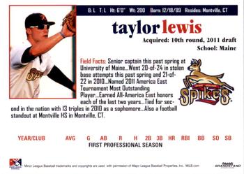 2011 Grandstand State College Spikes #NNO Taylor Lewis Back