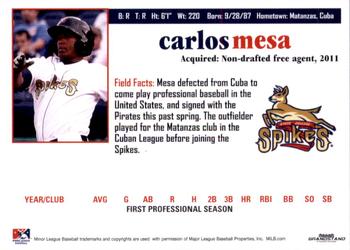 2011 Grandstand State College Spikes #NNO Carlos Mesa Back