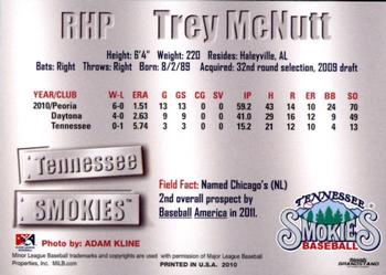 2011 Grandstand Tennessee Smokies #NNO Trey McNutt Back