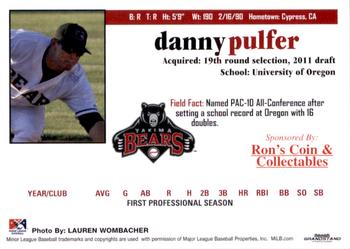 2011 Grandstand Yakima Bears #NNO Danny Pulfer Back
