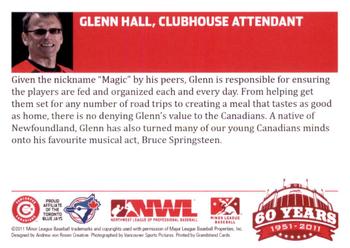 2011 Grandstand Vancouver Canadians #NNO Glenn Hall Back