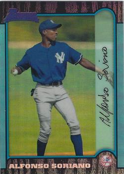 2013 Bowman Platinum - Blue Sapphire Refractor Rookie Reprints #350 Alfonso Soriano Front