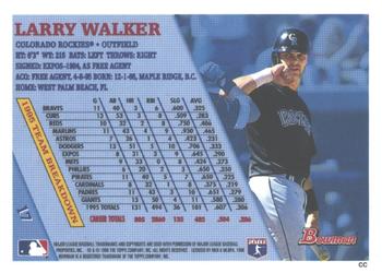 1996 Bowman - Foil #17 Larry Walker Back