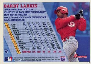 1996 Bowman - Foil #18 Barry Larkin Back