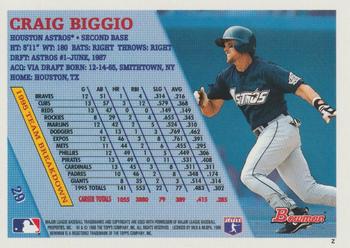 1996 Bowman - Foil #29 Craig Biggio Back