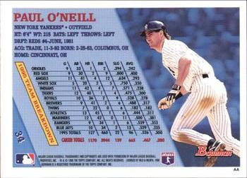1996 Bowman - Foil #34 Paul O'Neill Back
