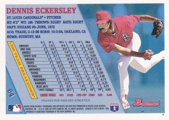 1996 Bowman - Foil #64 Dennis Eckersley Back