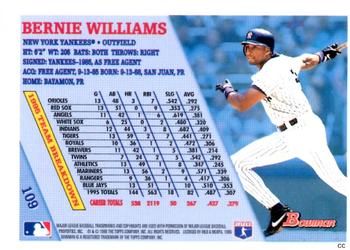 1996 Bowman - Foil #109 Bernie Williams Back