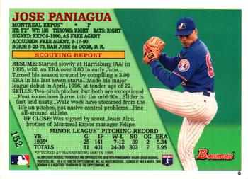 1996 Bowman - Foil #152 Jose Paniagua Back