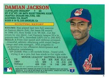 1996 Bowman - Foil #163 Damian Jackson Back