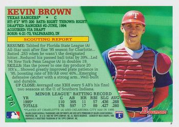 1996 Bowman - Foil #176 Kevin Brown Back