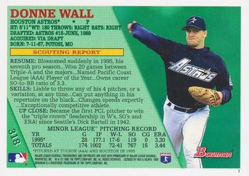 1996 Bowman - Foil #318 Donne Wall Back