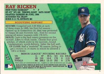 1996 Bowman - Foil #327 Ray Ricken Back