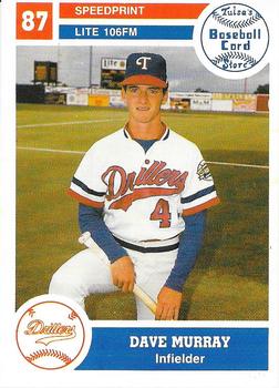 1987 Tulsa Drillers #1 Dave Murray Front