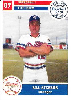 1987 Tulsa Drillers #6 Bill Stearns Front