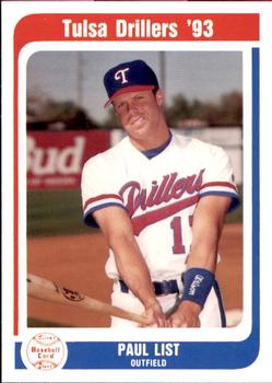 1993 Tulsa Drillers #14 Paul List Front