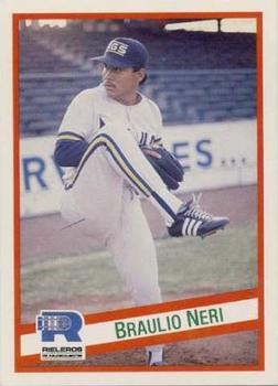 1992 Liga Mexicana de Beisbol #16 Braulio Neri Front