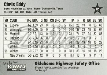 1997 Tulsa Drillers #12 Chris Eddy Back