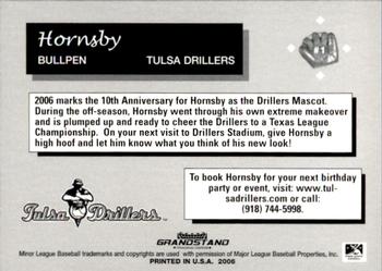 2006 Grandstand Tulsa Drillers #2 Hornsby Back