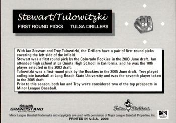 2006 Grandstand Tulsa Drillers #22 First Round Picks (Ian Stewart / Troy Tulowitzki) Back