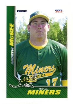 2012 Choice Mat-Su Miners #19 Andrew McGee Front